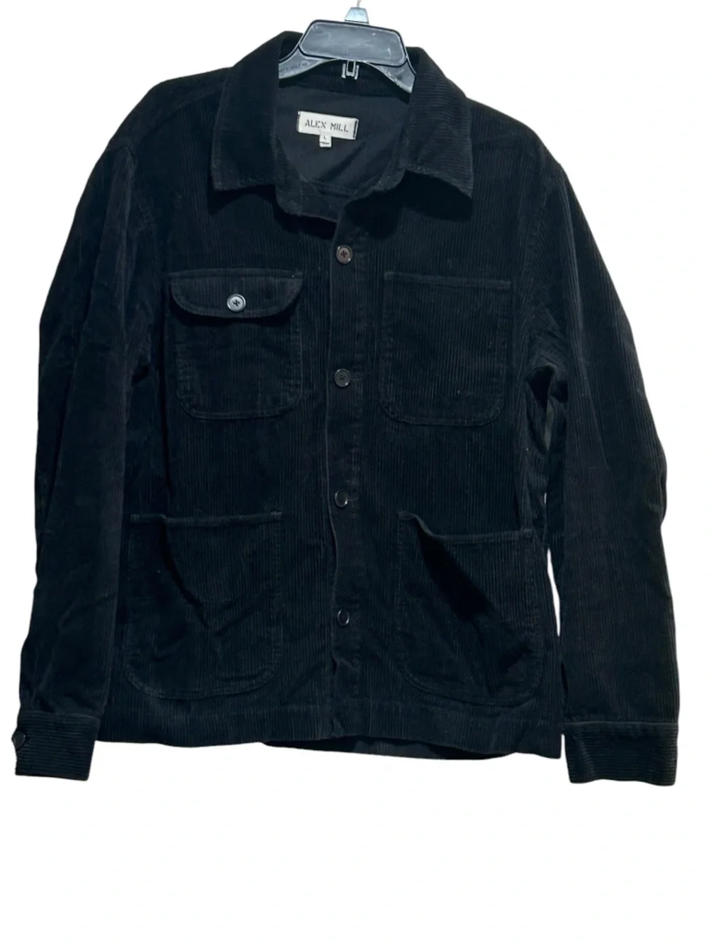 ALEX Mill Jacket Shirt Shacket Men's Work Jacket In Black Size L Large